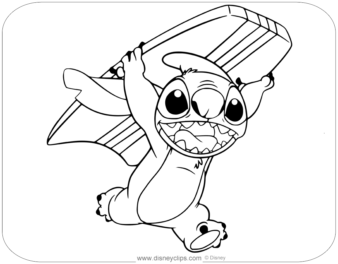 Stitch Disney Christmas Coloring Pages - Juliettsq
