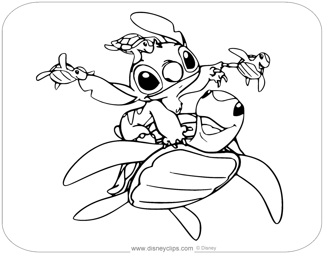 Lilo and stitch coloring pages 