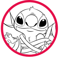 Stitch Valentine's Day coloring page