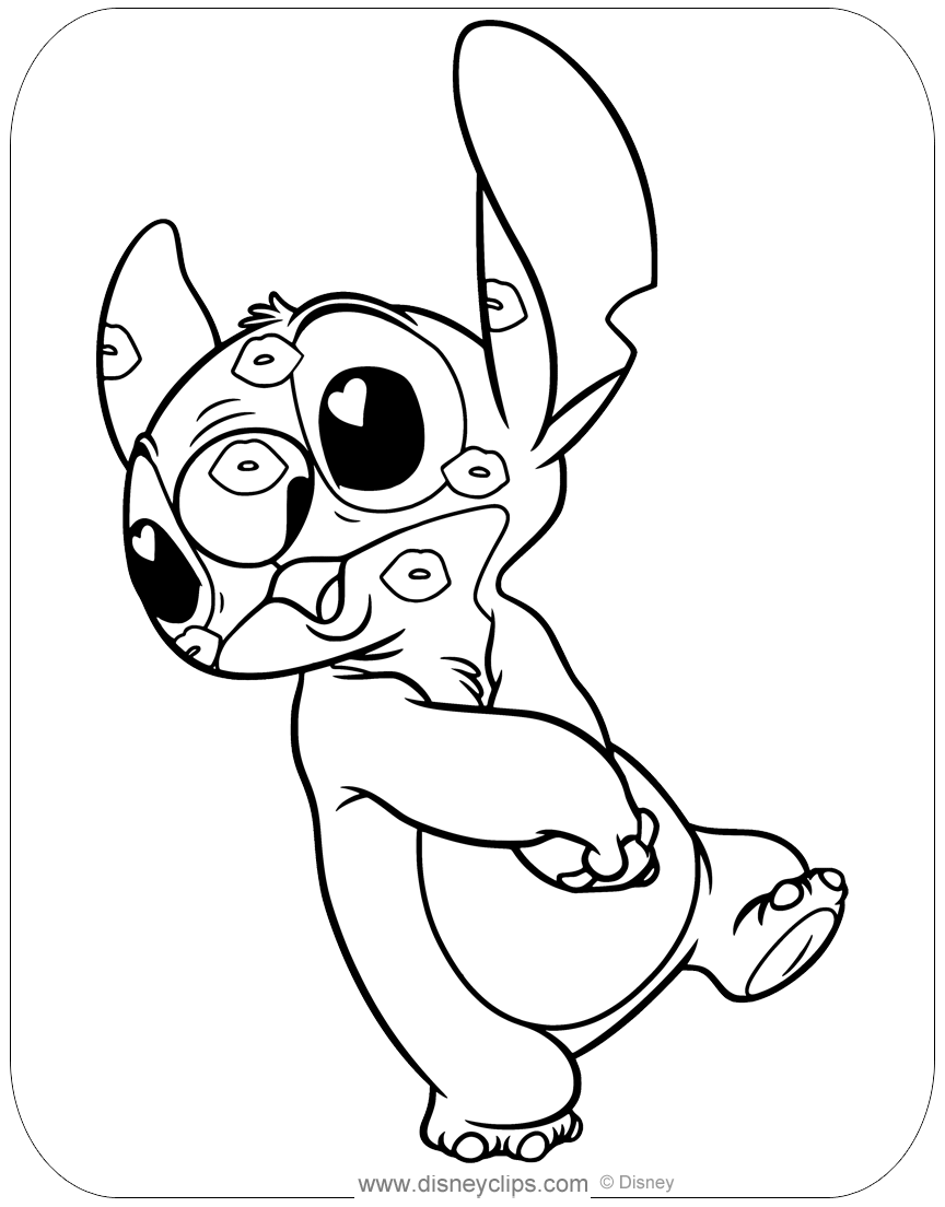 60+ Disney Valentine's Day Coloring Pages | Disneyclips.com