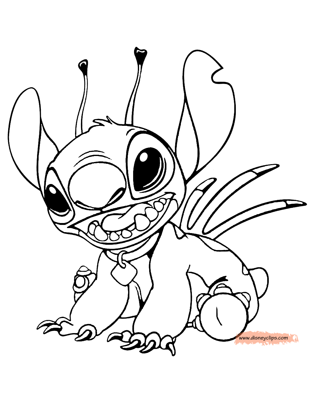 Cute Stitch - Lilo & Stitch Coloring Book Pages for Kids 