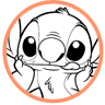 Stitch coloring page