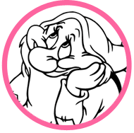 Bashful coloring page