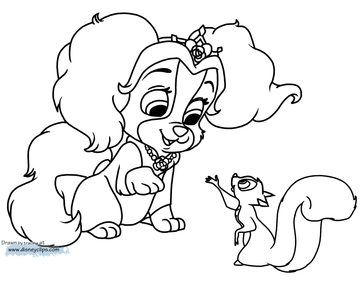 coloring page Teacup with a squirrel