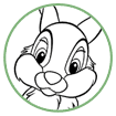 Thumper coloring page