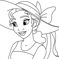 Tiana coloring page