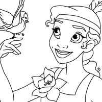 Tiana coloring page