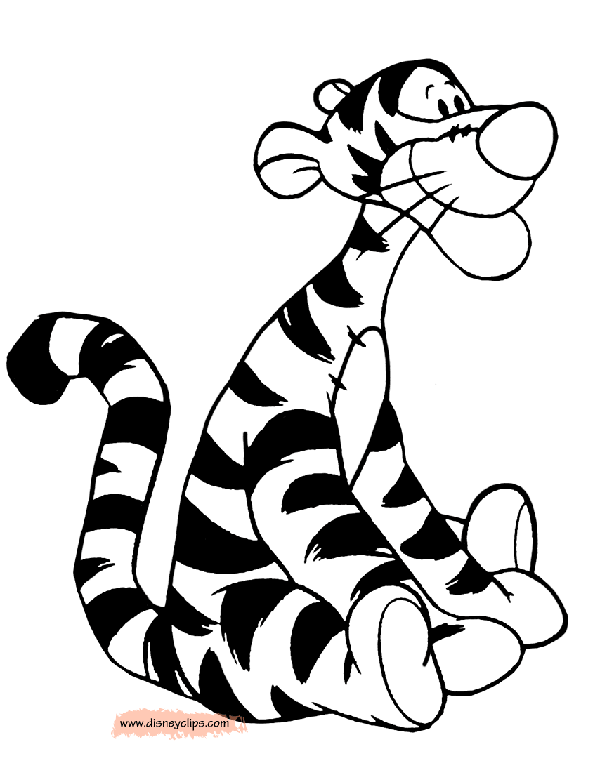 Tigger Coloring Pages (6) | Disneyclips.com