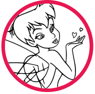 Tinker Bell Valentine's Day coloring page