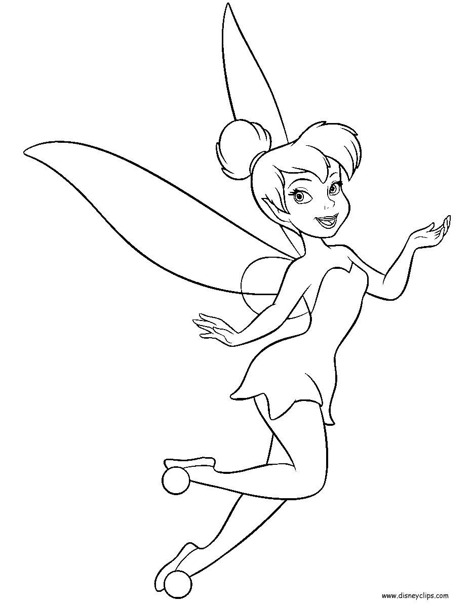 fairy coloring pages tinkerbell - photo #4