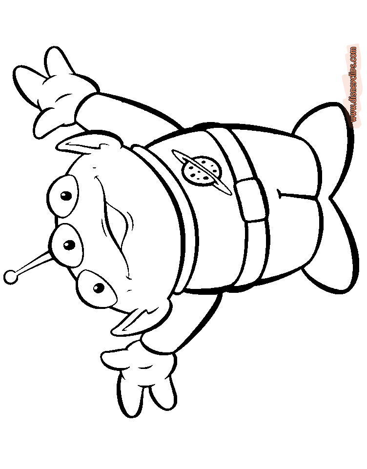 Coloring Book Toy Story Aliens Coloring Pages