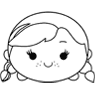 Anna Tsum Tsum coloring page