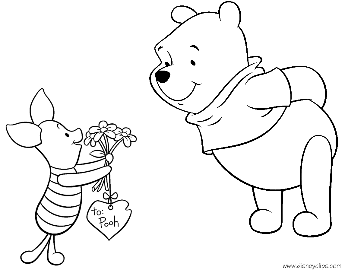 Disney Valentine's Day Coloring Pages | Disneyclips.com