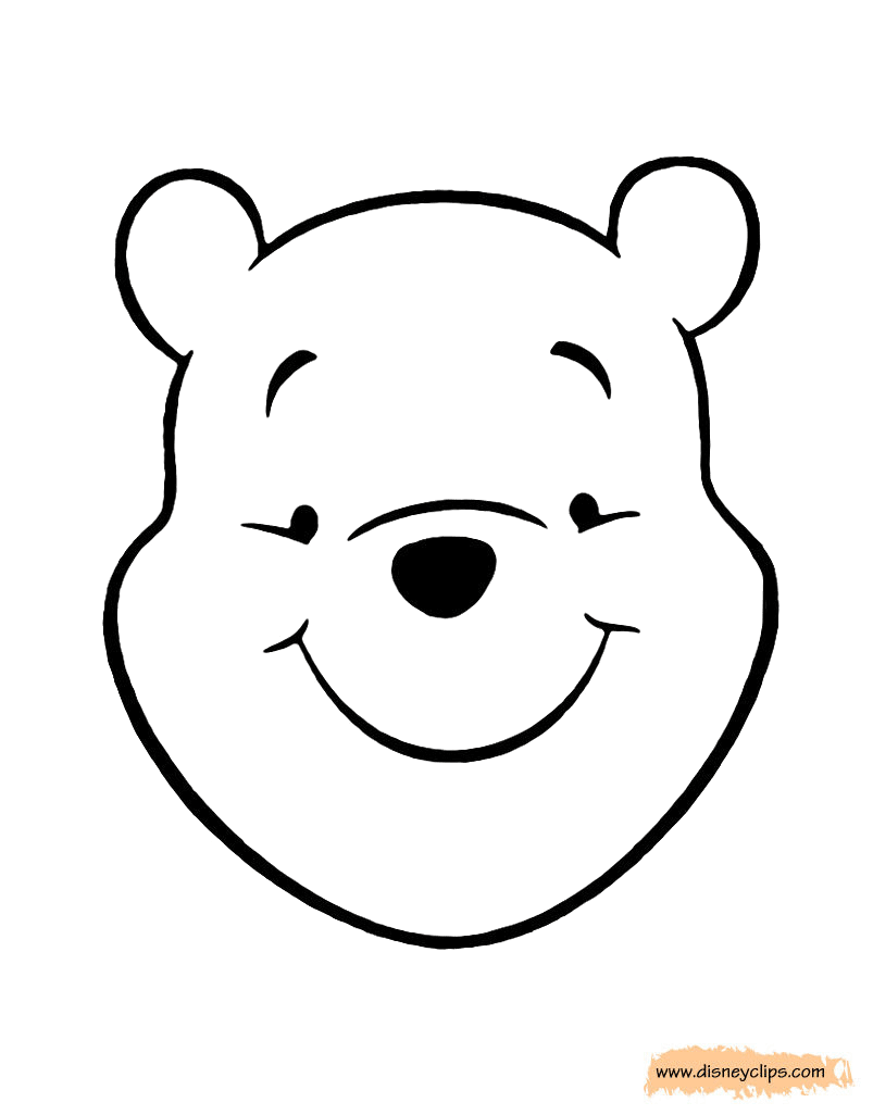 how to draw winnie the pooh face