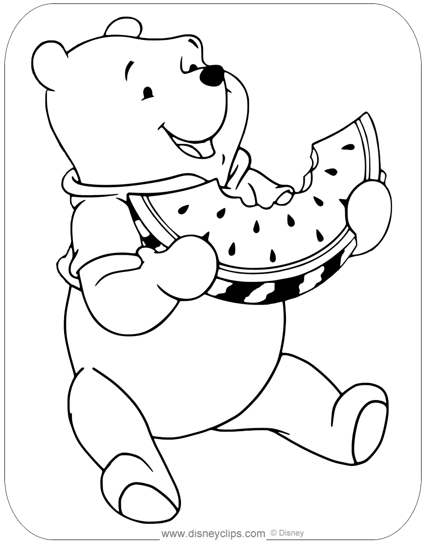 Winnie The Pooh Spring Coloring Pages