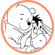 Pooh and Eeyore coloring page