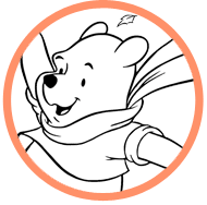 Pooh, Piglet and Roo coloring page