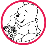 Winnie the Pooh Valentine's Day coloring page