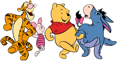 Winnie the Pooh, Piglet, Tigger, Eeyore