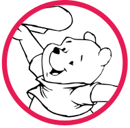 Winnie the Pooh Valentine's Day coloring page