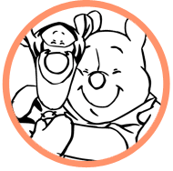 Pooh and Tigger coloring page