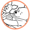 Pooh and Piglet coloring page