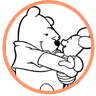 Pooh and Piglet coloring page