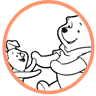 Pooh and Piglet coloring page