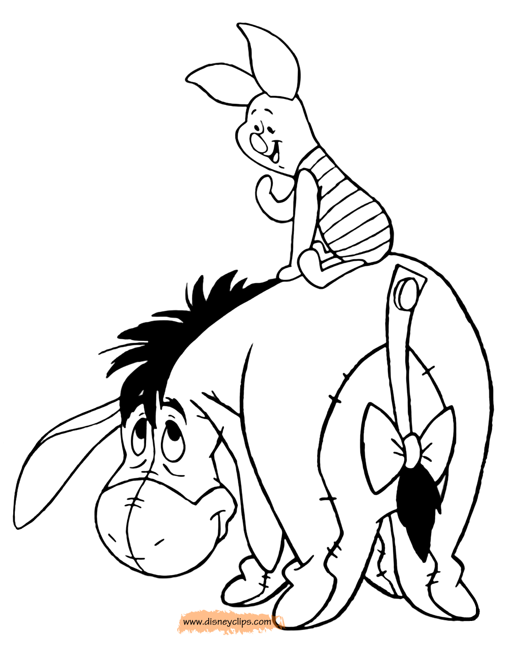 Winnie the Pooh Tigger coloring page Eeyore Piglet