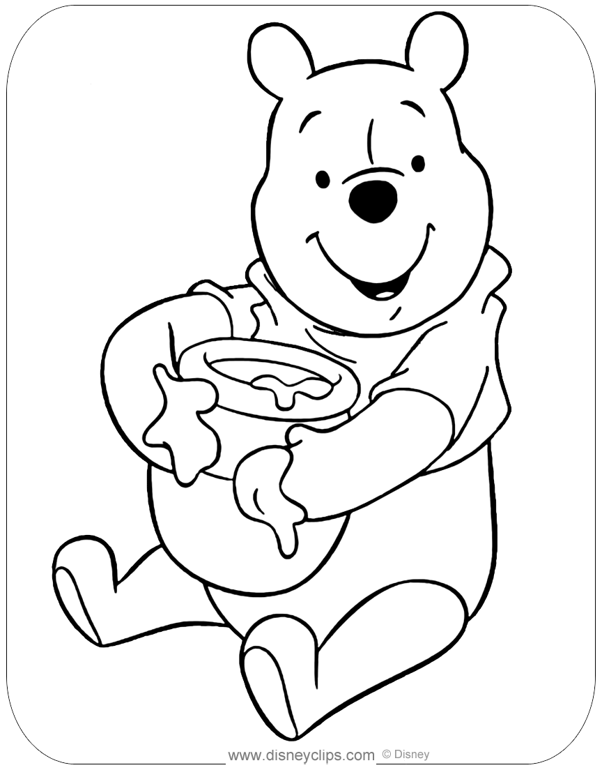 Winnie the Pooh Coloring Pages Disney's World of Wonders