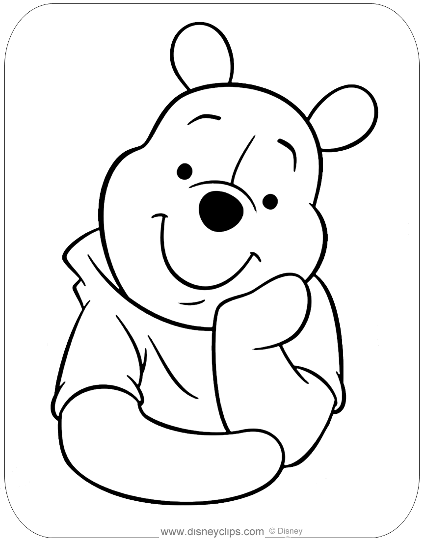 Winnie Pooh Face Coloring Pages