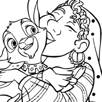 Wish Saking and Valentino coloring page