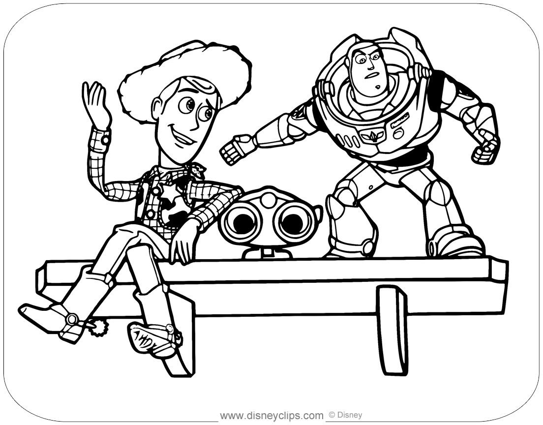 Toy Story Woody And Buzz Coloring Pages