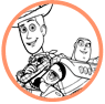 Woody and Buzz coloring page