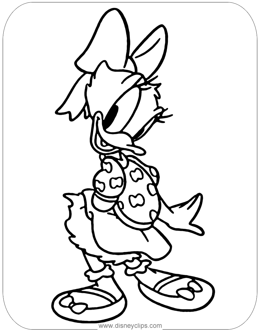 Download Daisy Duck Coloring Pages | Disneyclips.com