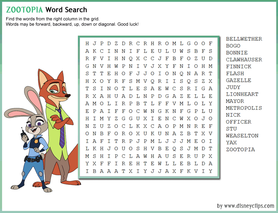 printable disney word search games disneyclips com