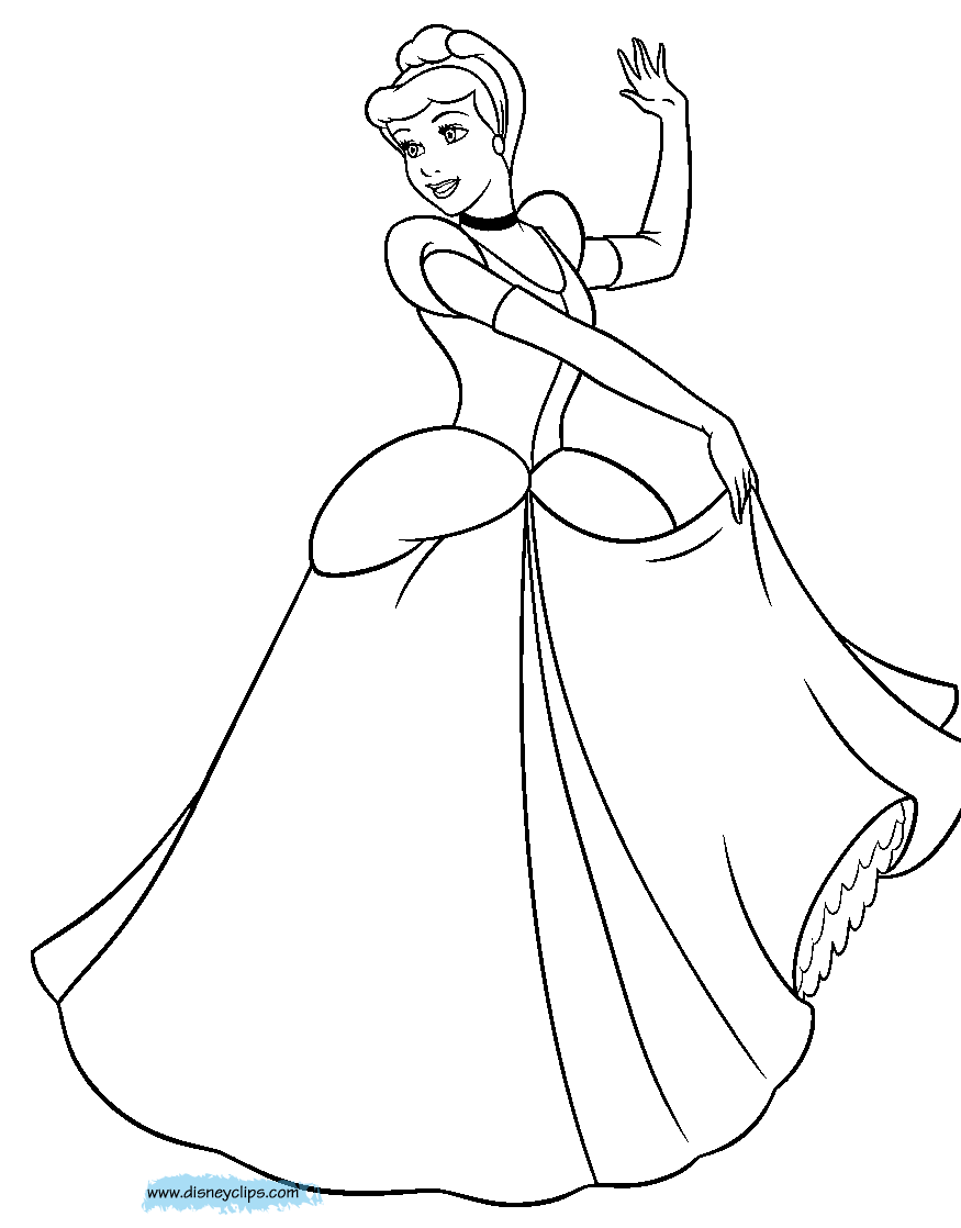 princess cinderella coloring pages games for girls - photo #16