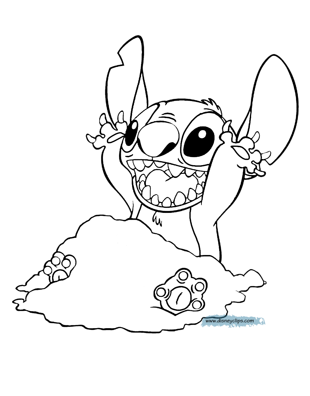 Stitch Disney Christmas Coloring Pages