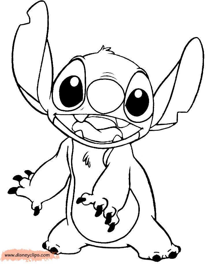 Stitch Disney Christmas Coloring Pages