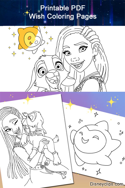 Free Printable PDF Wish Coloring Pages