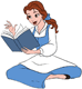 Belle reading avidly