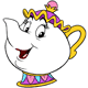 Mrs. Potts smiling