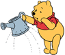 Winnie the Pooh, watering can