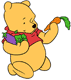 Winnie picking vegetables