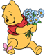 Winnie the Pooh, flowers
