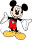 Mickey Mouse with open arms