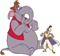 Aladdin, Abu as an elephant