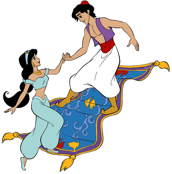 Aladdin and Jasmine Clip Art | Disney Clip Art Galore