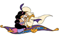 Aladdin, Jasmine on magic carpet ride