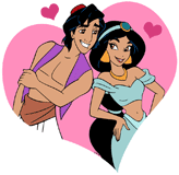 Aladdin and Jasmine in love